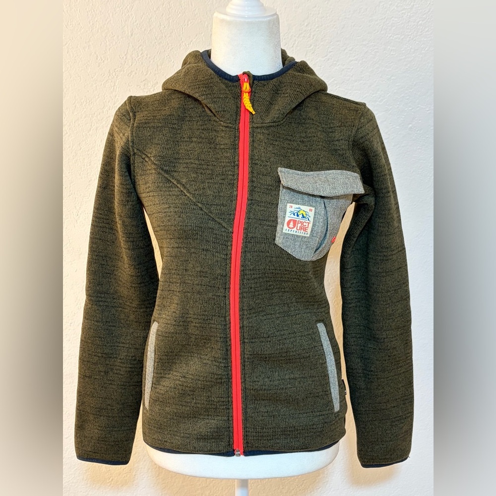 Picture Women’s Olive Green Polartec Moder Fleece Jacket Size XS